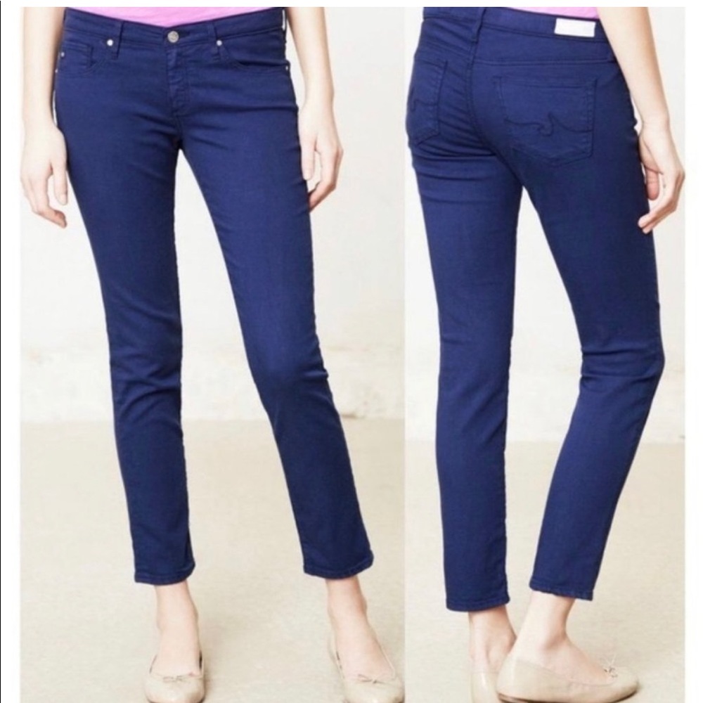 AG Jeans the Stevie Straight Ankle in Navy